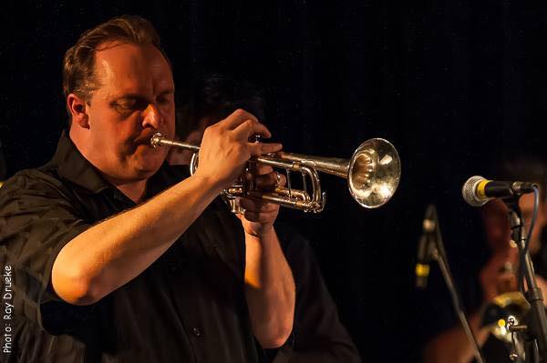 John Allmark playing trumpet