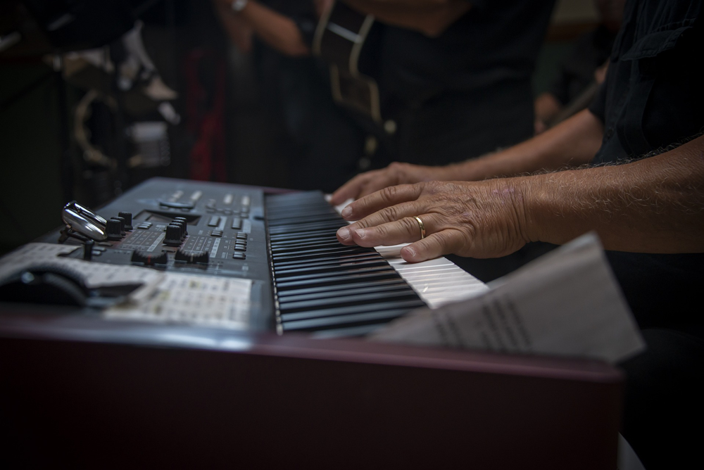 keyboard and hands